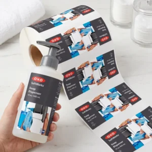 Custom Holographic Adhesive Labels for Cosmetic Bottles and Hand Soap