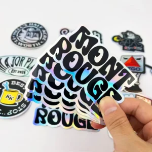 Custom Holographic Adhesive Vinyl Stickers for Grocery Supermarket Exhibition Gifting