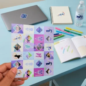 Custom Holographic Cartoon Printed Vinyl Stickers for Laptops, Notebooks, Bottles and Windows