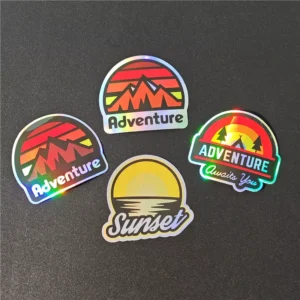 Custom Holographic Die-Cut Vinyl Self-Adhesive Waterproof PVC Logo Label Cartoon Stickers