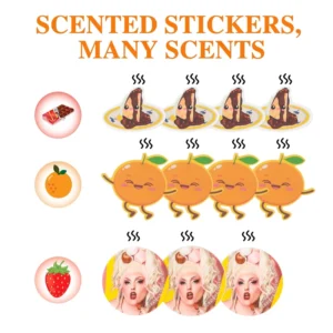 Custom Holographic Durable Oil-Proof Scratch-and-Sniff Perfume Stickers with Strong Adhesive