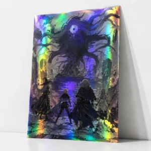 Custom Holographic Foil Art Print Anime Manga Metallic Illustration Collectible Poster