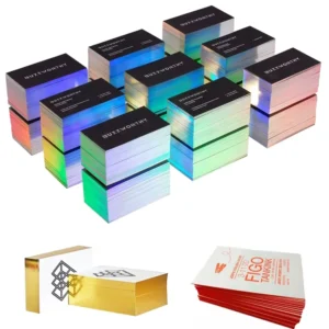 Custom Holographic Foil Paper Business Cards with Logo