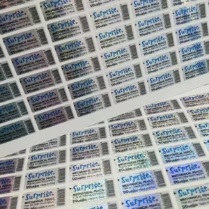 Custom Holographic Laser PET Sticker Label for Mechanical Pencil Waterproof Packaging