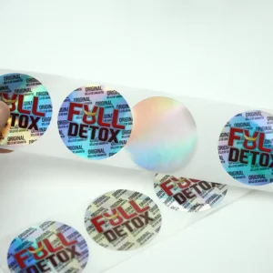 Custom Holographic Round Permanent Vinyl Label Stickers