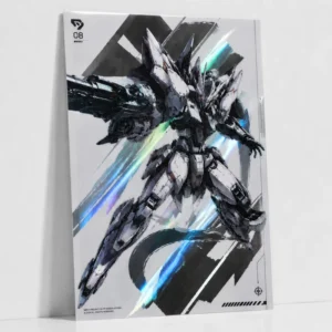 Custom Holographic Silver Foil Anime Manga Mecha Art Print Poster