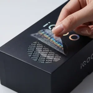 Custom Holographic VOID Security Seal Stickers Tamper-Evident Anti-Counterfeit Labels for Camera and Earphone Boxes