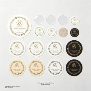 Custom Holographic Vinyl Die Cut Labels and Thank You Stickers for Clothing and Packaging