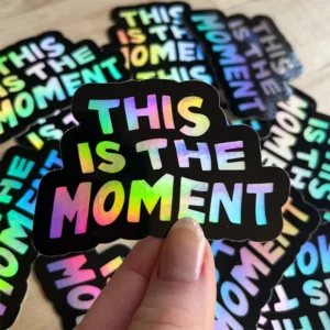 Custom Holographic Waterproof Vinyl Sticker for Laptops Phones Water Bottles Planners Bullet Journals