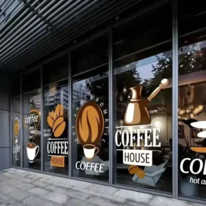 Custom Holographic Window Decal Die Cut PVC Vinyl Sticker UV Printing UV Resistant Eco-Friendly for Business Home Decoration