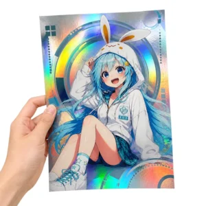 Custom Holographic and Metallic Foil Art Prints, A2 A3 A4 A5 Anime Fanart Posters