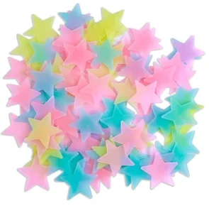 Custom Home Decor Kids Ceiling and Wall Fluorescent Fairy Luminous Star Glow Stickers Wall Decals for Room Decor