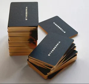 Custom Hot Stamping Business Cards with Logo, CMYK Color Edges, and 300gsm-800gsm Art Paper