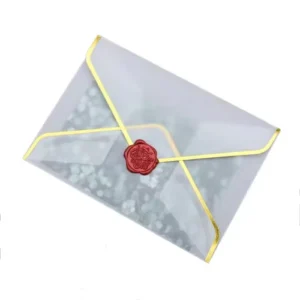 Custom Hot Stamping Waterproof Glassine Paper Envelopes, Transparent, for Wedding Anniversary Invitations and Letters