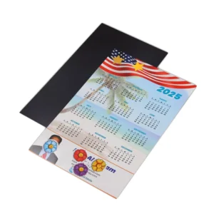 Custom House-Shaped Paper Fridge Magnet with Printed Calendar