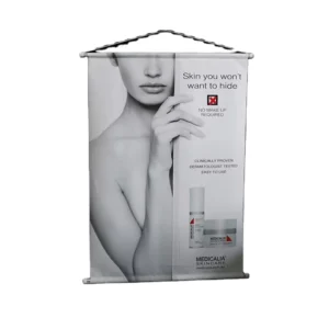 Custom Image Movie Poster Fabric Hanging Banner with Alloy Rod