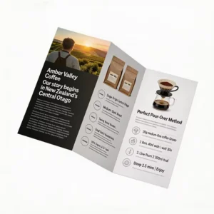 Custom Impression de 3 Fold Brochures Flyer Advertising Catalogue Business Book Printing