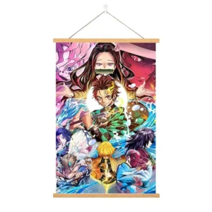 Custom Japan Anime Fabric Wall Scroll Poster, Sublimation Printed, Hanging Banner