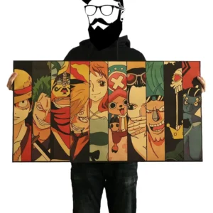 Custom Japanese Anime Wall Hanging Strip Canvas Pictures Home Art Decoration Brochure with Offset Paper & Cardboard for Bedroom