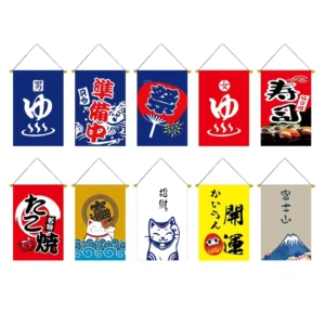 Custom Japanese-Style Bunting String Flags, Mini Nobori Flag, Sushi Restaurant Decoration