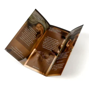 Custom Jewelry Brand Brochure Design and Printing Service, Tri-Fold Leaflet