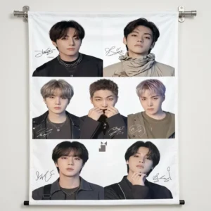 Custom K-Pop Hanging Scroll Artwork High-Definition Print for Home & Bedroom Decor Banner for K-Pop Fans
