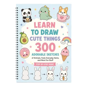 Custom Kids Learn-to-Draw Coloring Activity Book, Spiral Bound, Step-by-Step Early Learning