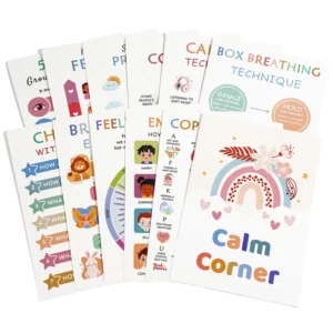 Custom Kids Mental Health Poster Kindergarten Classroom Calm Corner Children Emotion Management Wall Chart