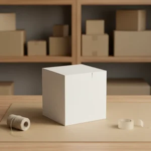 Custom Kraft Corrugated Paper Gift Box with White Card and Matte Finish