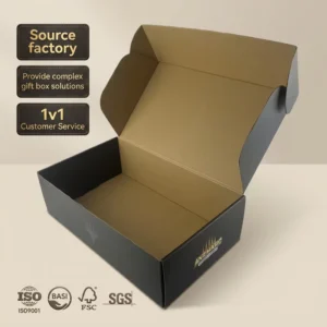 Custom Kraft Paper Magnetic Gift Box, Flat-Folding, for Clothing and Shoes