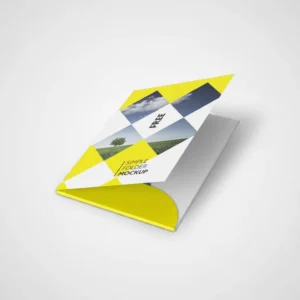 Custom Kraft Paper Presentation Folder With Business Card Slot