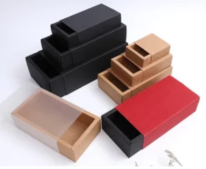 Custom Kraft Paper Sliding Drawer Box with Window