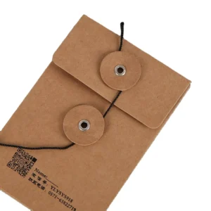 Custom Kraft Paper String and Button Envelopes for Packaging