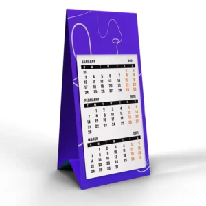Custom Large Desk Calendar Printed with Your Brand Logo Made of Durable Paper