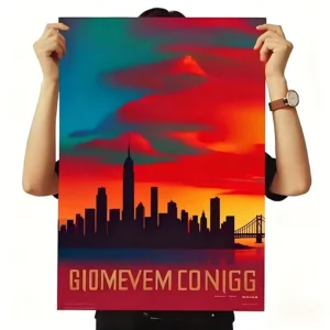 Custom Large Size HD Canvas and Paper Posters, Flyers and Stickers