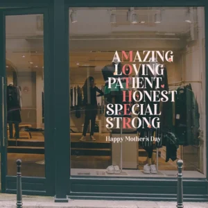 Custom Large Vinyl Logo Decal for Storefront Windows