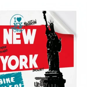 Custom Large Vinyl New York Statue of Liberty Sticker Poster Waterproof Self-Adhesive Wall Decal
