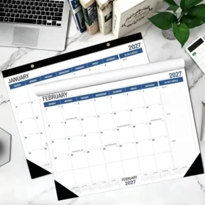 Custom Large Wall Calendar Printing with Wire O Binding Office Time Organizer Monthly Recycled Paper Wall Desk Pad Calendar