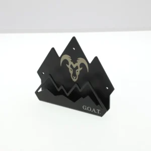 Custom Laser-Cut Metal Nameplate Tag with Printed Logo