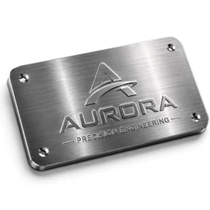 Custom Laser Engraved Brushed 304 Stainless Steel Name Plate Logo Label for Industrial Equipment Machine Tag