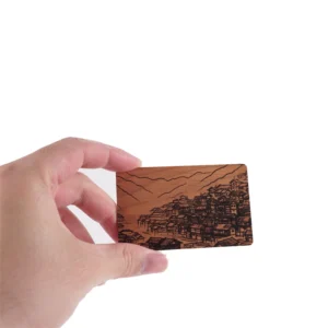 Custom Laser Engraved Printed Programmable Bamboo Wood Card NFC Business Card Hotel Wooden Key Card