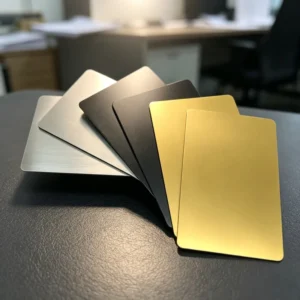 Custom Laser Engraved UV Printing Blanks Anodized Aluminum Stainless Steel Metal Business Card Standard