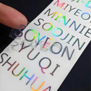 Custom Laser Gold Foil UV DTF 3D Crystal Transfer Labels, Waterproof, for Gift Boxes and Metal Logos, No MOQ