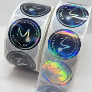 Custom Laser-Printed PVC Self-Adhesive Waterproof UV-Resistant Holographic Die-Cut Labels for Product Packaging