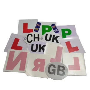 Custom Learner Driver L Plates Magnetic Soft Rubber Removable Reflective L P GB Car Sign Sticker