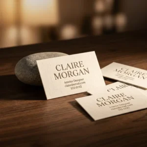 Custom Letterpress Business Cards Ivory White Thick Card Deep Deboss Personalized OEM Two-Sided Printing