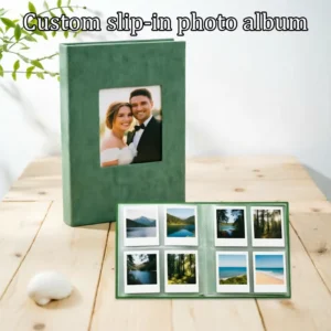 Custom Linen Photo Album, 300 Pages, 4R Slip-In, Fabric Cover, Wedding Family Travel DIY Scrapbook