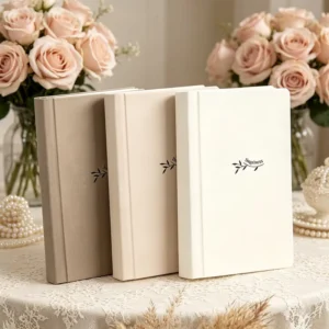 Custom Linen Velvet Photo Booth Guest Book Album for 2×6 Inch Photos, 48-Photo Capacity