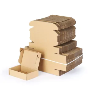 Custom Logo 3-Layer E-Flute Kraft Corrugated Mailer Boxes for Clothing, Shoes, and Socks