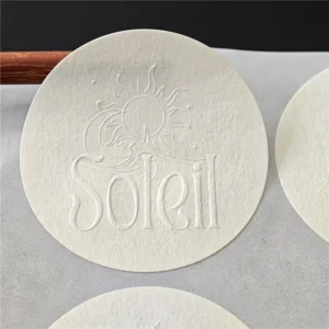 Custom Logo 3D Embossed Self-Adhesive Gift Box Sealing Stickers